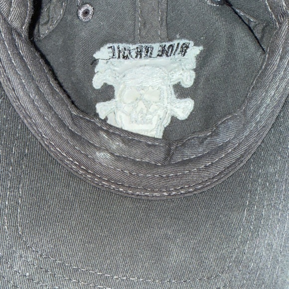 Brandy Melville Grey ‘Ride or Die' skull Newport Beach Hat - Picture 4 of 4